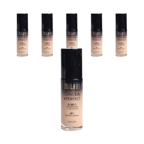 밀라니 컨실 +퍼펙트 2-in-1 파운데이션 + 컨실러 30ml, Creamy Vanilla, 6개