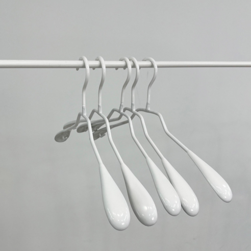 논슬립 철제 코팅 옷걸이 바지걸이 상의 옷걸이 5P, 1개, E2. 자켓/정장 옷걸이 화이트 5P