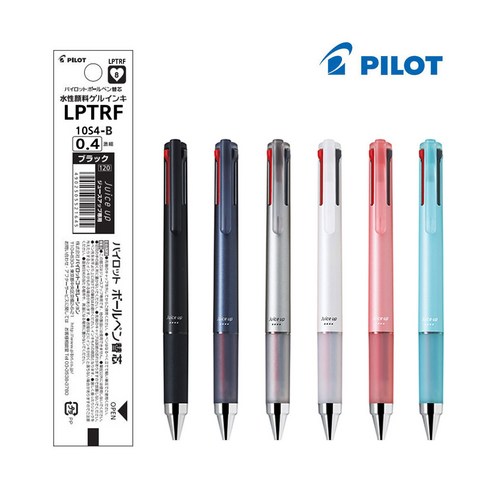 PILOT 파이롯트 쥬스업 다색펜 리필 LPTRF-10S4, 혼합 0.4 X 4개(블랙/레드/블루/그린)