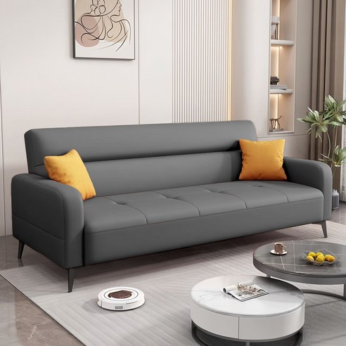 삼색가구 접이식 소파 베드 2인용소파 3인용쇼파 북유럽 소파베드 가죽소파 생활방수소파(3~9일 도착)SF-1531B, 베이지, 200CM-3인용쇼파