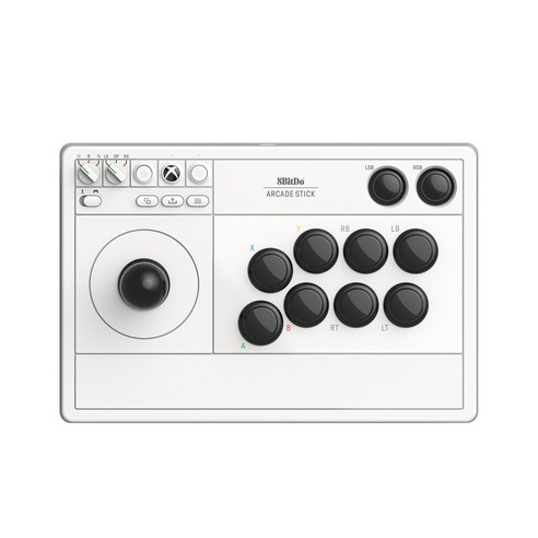 8BitDo 아케이드 스틱 Xbox 정식 라이센스 컨트롤러, 2.White, 1개