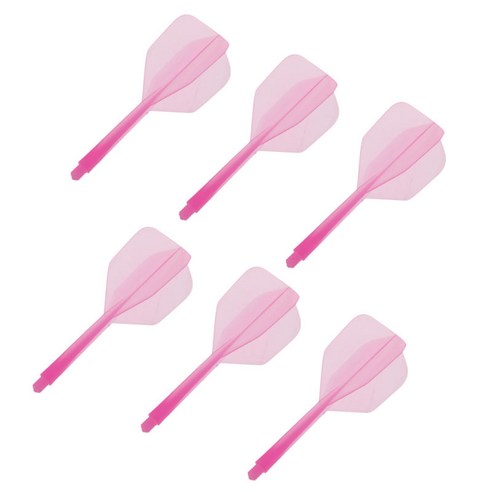 SJSHOP 6 조각 투명 2BA 스레드 다트 샤프트 및 다트 항공편 연결, 1개, 핑크