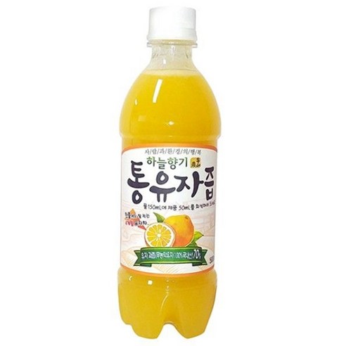 하늘향기 무농약 통 유자 농축액 에이드 500ml, 국내산 유자청 1개 유기농유자차