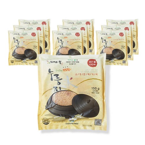 라이스웰 황동판에 오래구워 구수한 누룽지, 150g, 10개