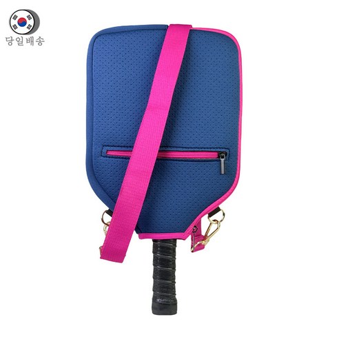 고급 네오프렌 다이빙 피클볼 라켓 가방, 2.블루+핑크, 1개