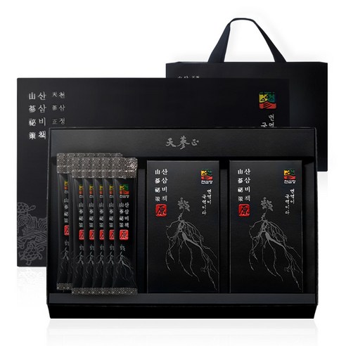 고농축 산삼진액 천삼정 산삼비책 스틱 / 하루 1포 고함량 진세노사이드 세트 식약처 인정원료 사용, 1세트, 600ml