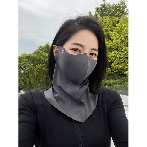 민이네 UV자외선 차단 스포츠 골프 야외 마스크1+1, 그레이