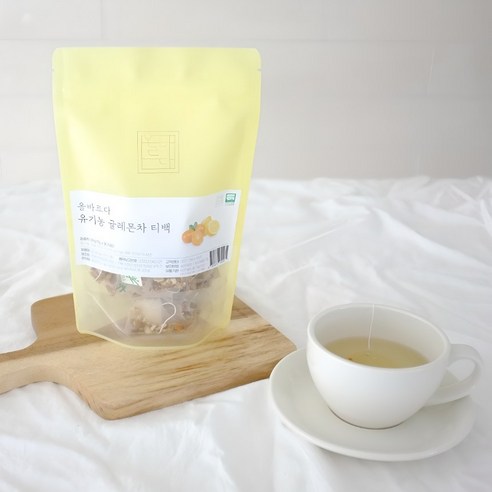 상큼한 하루의 시작, 올바르다 유기농 귤레몬차