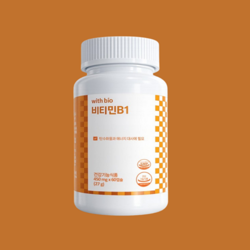 에너지대사엔 고함량 비타민B1 티아민 100mg 60캡슐 1개 단일성분 실속형
