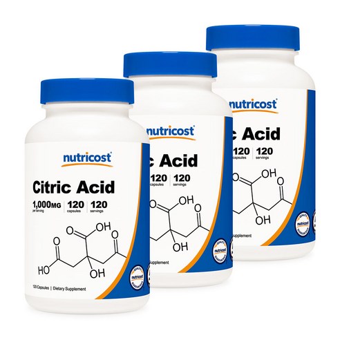 뉴트리코스트 구연산 1000mg, 3개, 120회분