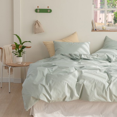 [파르페 바이 알레르망] 어게인 60수 고밀도 바이오워싱 누빔이불세트 S/SS (4colo, 컬러:쉘핑크