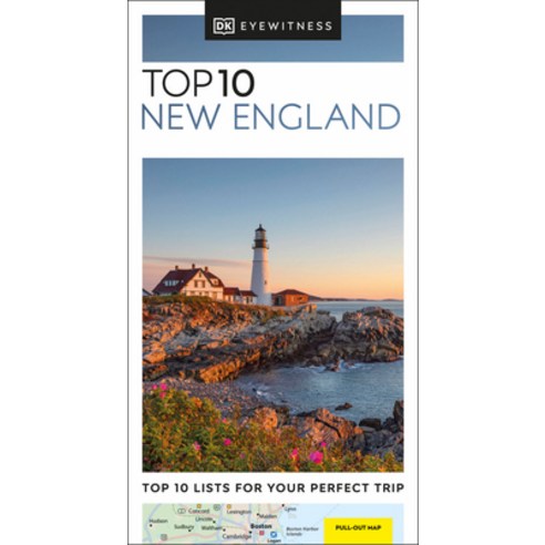 (영문도서) DK Eyewitness Top 10 New England Paperback, DK Eyewitness Travel, English, 9780241664964