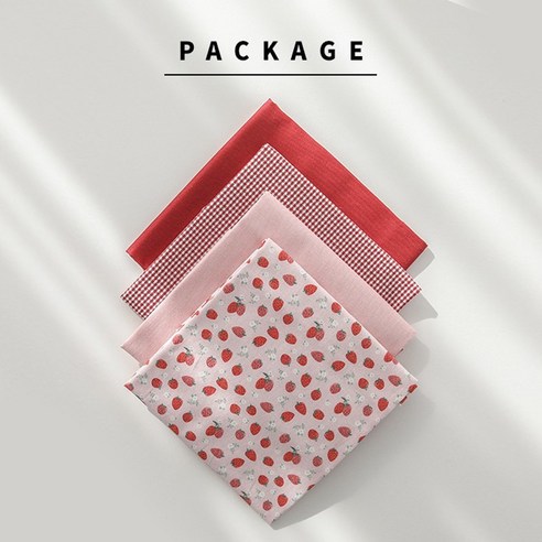 "귀여움 한 스푼, 실용성 두 스푼!" 딸기 향기 가득한 1/8마 원단, PK-44 딸기믹스 4종으로 시작하는 행복한 바느질 딸기원단