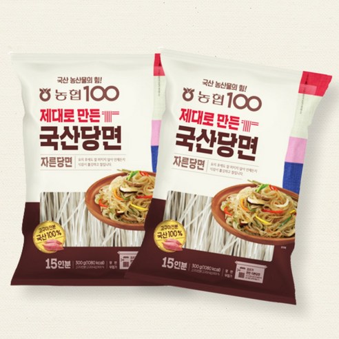 농협 제대로만든 국산 자른당면 300g x2개 국산 고구마전분 당면, 2개