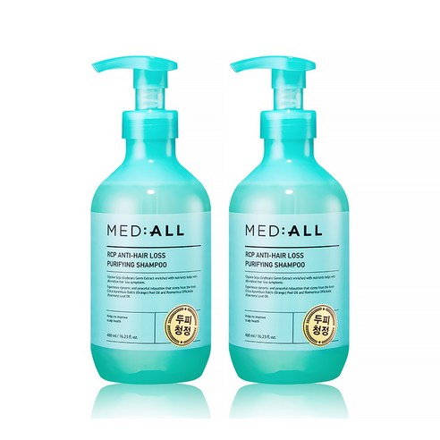 메디올 알씨피 안티 헤어로스 퓨리파잉 샴푸, 480ml, 2개