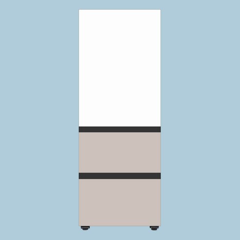 삼성 BESPOKE 김치플러스 3도어 키친핏 313L RQ33C7411AP12 새틴화이트+새틴베이지