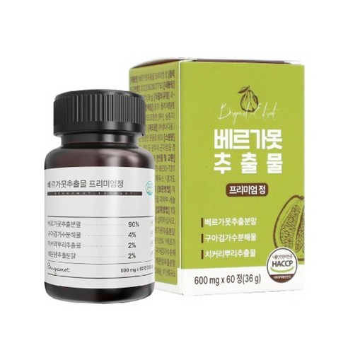 웰빙곳간 베르가못 추출물 프리미엄정 600mg 60정x3통, 60정, 3개