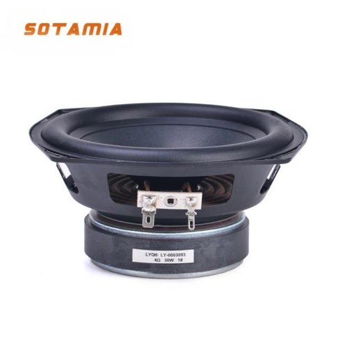 SOTAMIA 서브우퍼 오디오 스피커 유닛 하이파이 라우드 칼럼 4 옴 30W 63HZ-2kHz 5.25 인치 1 개