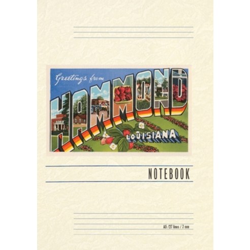 (영문도서) Vintage Lined Notebook Greetings from Hammond Louisiana Paperback, Found Image Press, English, 9798385420889