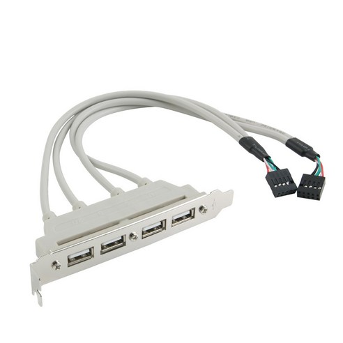 Coms USB 2.0 4 Port 브라켓 타입 30cm BB627, 1개