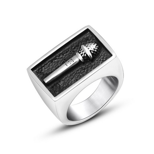 KORELAN개성 오리지널 디자인 티타늄 강철 복고 심플한 와이드 마이크 반지 패션 검지 반지 SA951