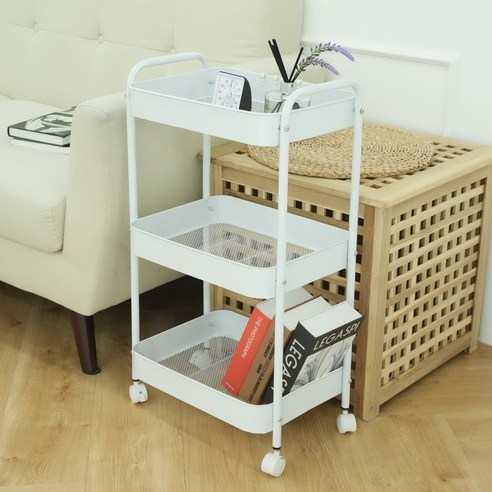 트롤리 추천 상품생활로켓단 이동식 철제 트롤리 제품 사진