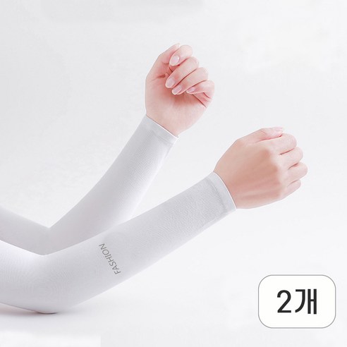 ROYKEEN UV 자외선 차단 골프 팔토시 쿨토시 팔목형, 2개, 화이트