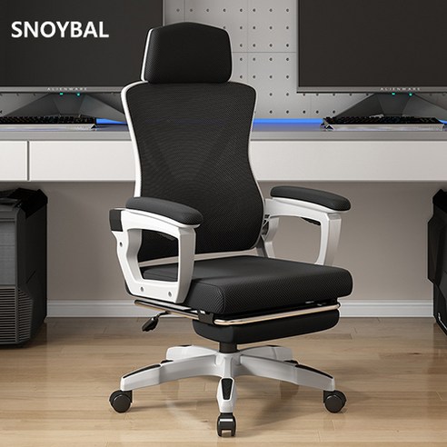 SNOYBAL 게이밍 의자 추천 pc방의자 메쉬의자 식탁의자, 강철 발, 블랙