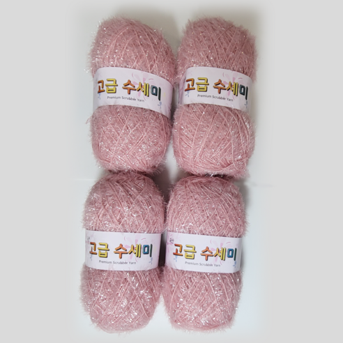 울클럽 별꽃수세미 만들기 DIY 고급수세미실 80g 4볼세트 (총 320g), 131연한인디핑크, 1개