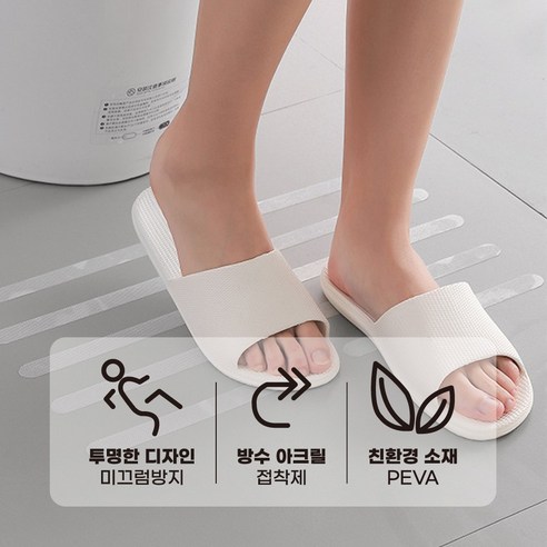 말랑베이비 깔끔한 욕실 욕조 미끄럼 방지 스티커, 원형, 12개