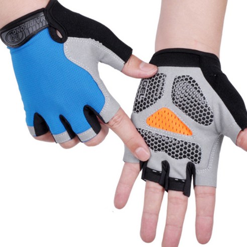 리카 턱걸이 미끄럼방지 손목 보호 장갑1세트, 블루