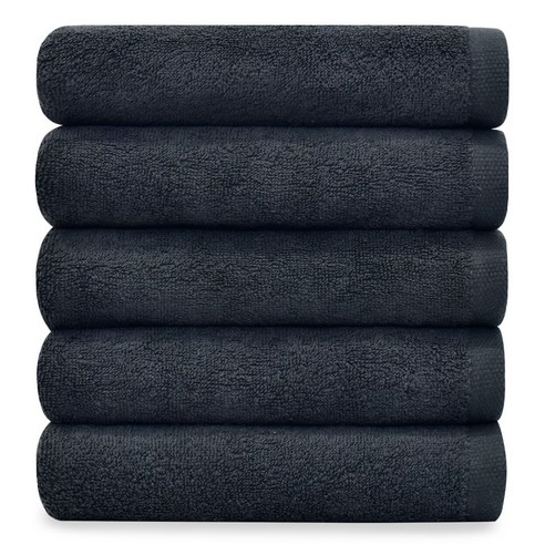 코튼앨리 호텔수건 130g, 5장, 챠콜