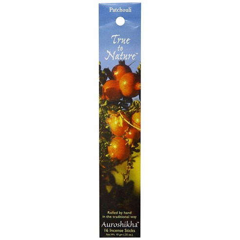 Auroshikha 트루 투 네이쳐 인센스 10g 16개입, Patchouli
