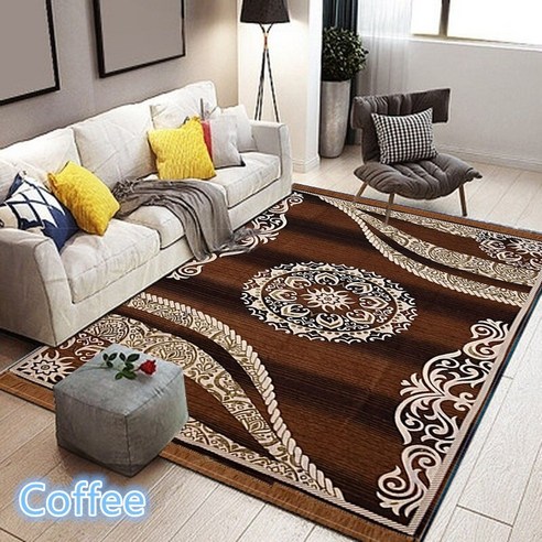 보헤미안 스타일 플로랄 패턴 깔개 거실 커피 테이블 깔개 침대 옆 카펫 도어 매트 바닥 매트 침실 거실, 40x60cm, Style 3