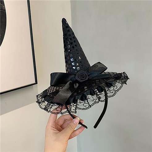 FATTYS 할로윈 코스튬 마녀 마법 모자 머리띠, 1개, 옵션2