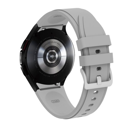 스트랩 삼성 갤럭시 시계 4 40mm 44mm smartwatch 실리콘 릿지 스포츠 correa 팔찌 갤럭시 시계 4 클래식 42mm 46mm 밴드, Grey, Galaxy watch 4 44mm