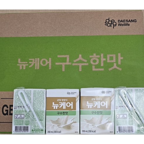 대상웰라이프 뉴케어 구수한맛 200ml *60팩 입맛 없어 밥거르시는 부모님을 위해 따뜻한 마음으로 선물하세요, 2박스, 200cc