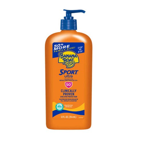 바나나보트 스포츠 선크림 354ml 대용량 펌프형 Banana Boat Ultra Sport Sunscreen Lotion SPF 50+, 1개