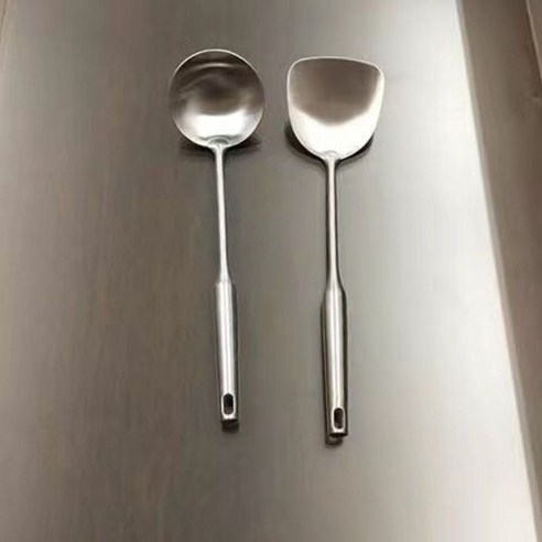 ZZJJC 스테인리스 주걱 주걱 주걱 키친키트 세트 두껍게 다림 방지용 국자 큰 주걱 주걱 주걱 주걱, 고정 및 두꺼운 모델을 방지하기 위해 삽입 된 삽 +