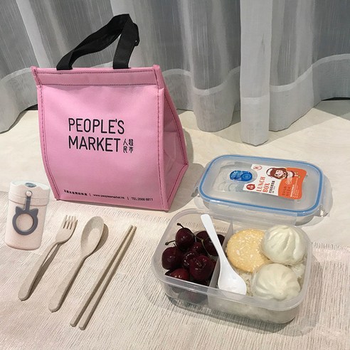 YY별도의 전자 레인지 플라스틱 도시락 학생 암나사 단열 도시락 성인 사무실 대용량 도시락, 색깔16_옵션4