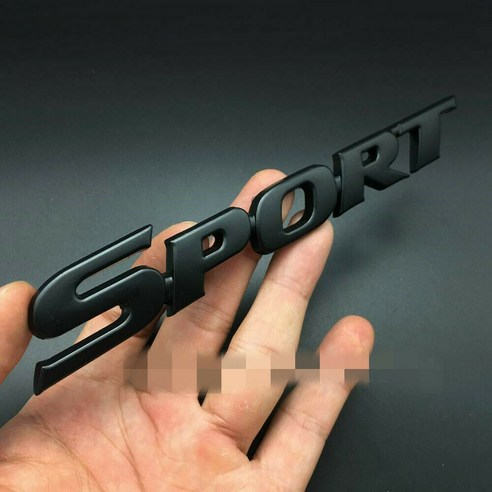 블랙 스포츠 레이싱 3D 엠블럼 트렁크 금속 배지 스티커 장식, 하나, 보여진 바와 같이