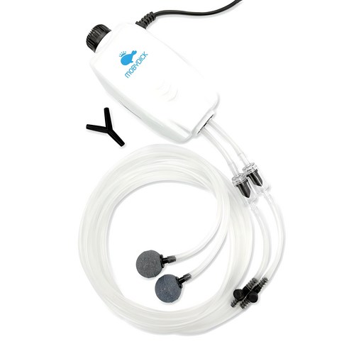 조용한 물속 세상으로의 초대: 모비딕 저소음 2구 기포발생기 MO-S2 리뷰 수족관기포기