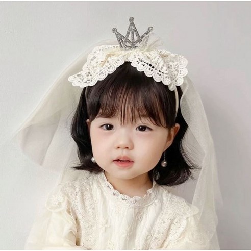 찐 오조파티 생일 파티 고깔 왕관 머리띠, 1개, 33_청담_베일_베이지
