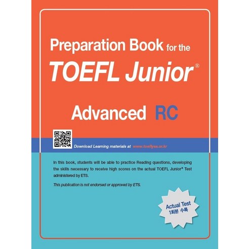 Preparation Book for the TOEFL Junior Test RC: Advanced:Focus on Question Types, LEARN21