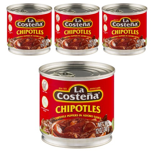 라코스테냐 치폴레 페퍼 인 아도보 소스, 340g, 4개