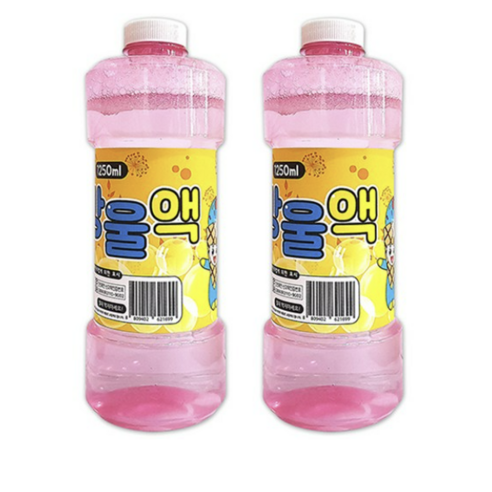   애들랜드 비눗방울 리필 1250ml x 2p, 혼합 색상