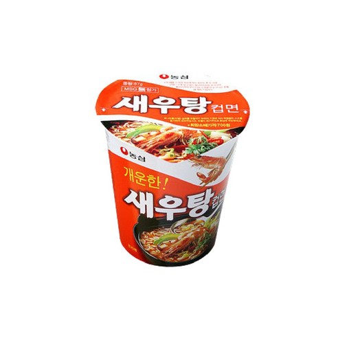 농심 새우탕 컵라면 소 67g, 1개