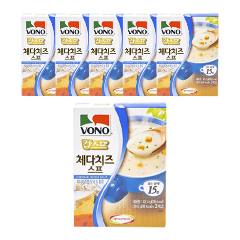 보노 체다치즈 스프 63g, 6개