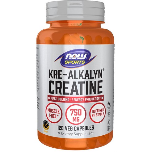 Now Foods Sports Kre-Alkalyn Creatine 스포츠 영양 보충제 크레알 칼린 크레아틴 120정, 1개, 120개