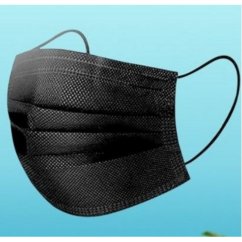 JMALL 대형 성인용 3중 필터 블랙 일회용 마스크 벌크포장 숨쉬기 편한 여름마스크, 50개입, 1개